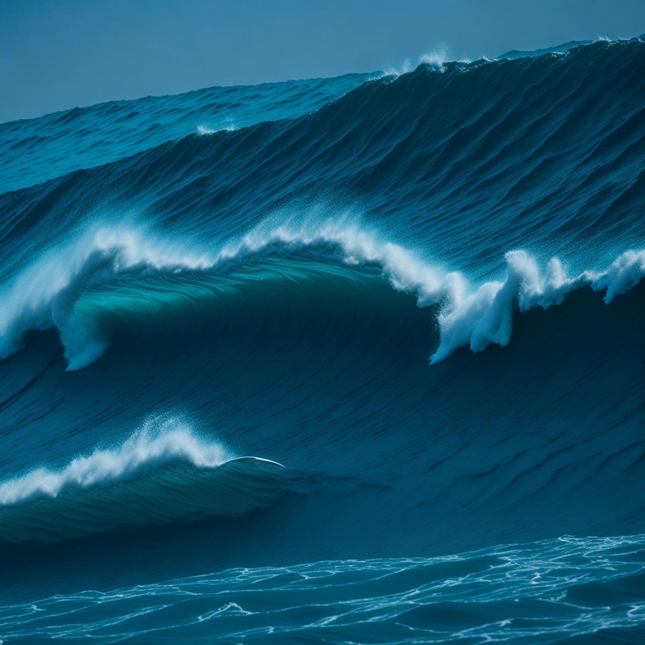 Download free HD stock image of Ai Generated Sea Free ai generated sea waves illustration
