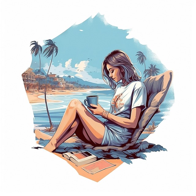Download free HD stock image of Ai Generated Girl Free ai generated girl beach illustration
