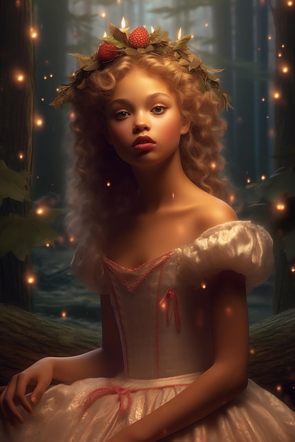 Free ai generated princess girl illustration