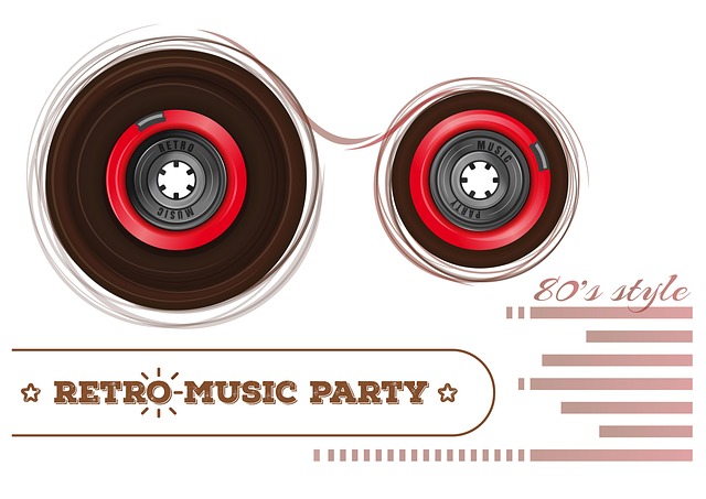 Free music retro cassette illustration