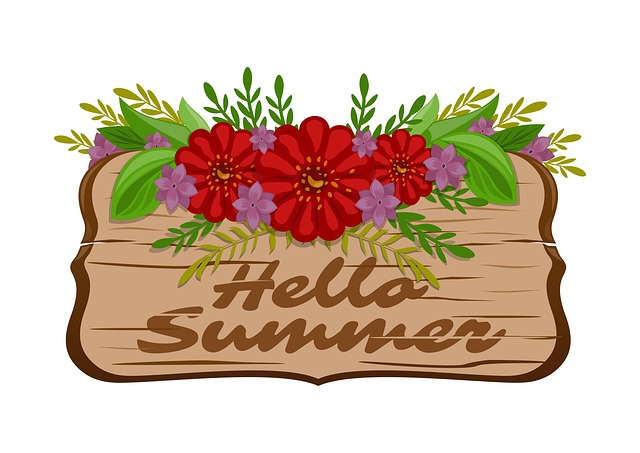 Summer, Lettering, Card, Design