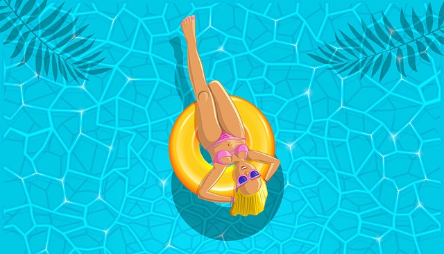 Download free HD stock image of Woman Pool Free woman pool sunglasses illustration