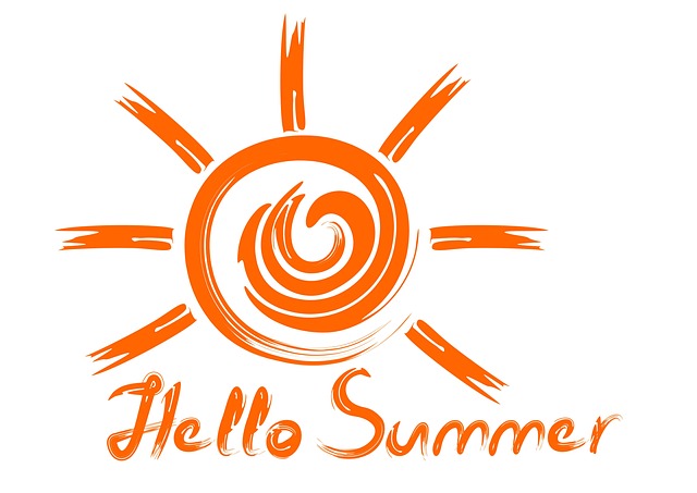 Sun, Summer, Lettering, Inscription