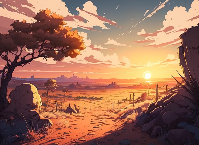 Free landscape wild west canyon illustration