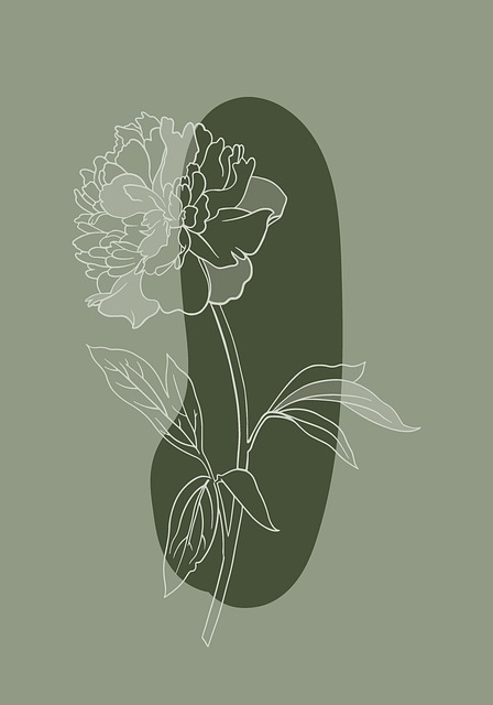 Free peony rose floral background illustration