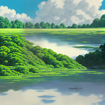 Free Art Lake illustration and picture