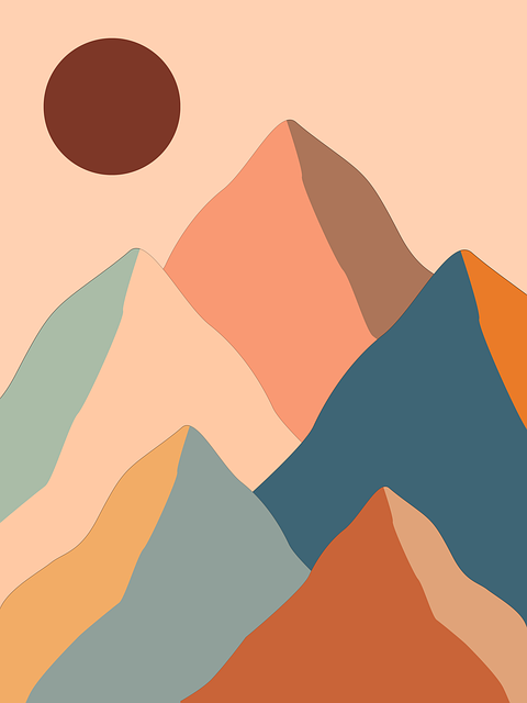 Free mountains rocks ridge illustration