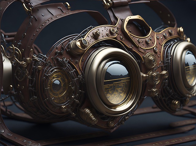 Free ai generated virtual reality steampunk illustration