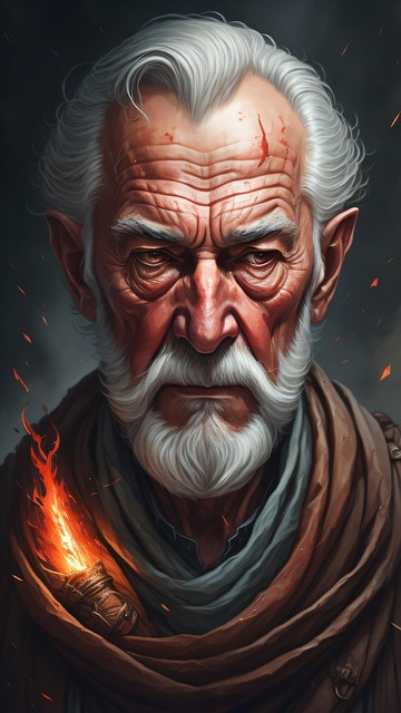 Free Old Man Fighter illustration and picture