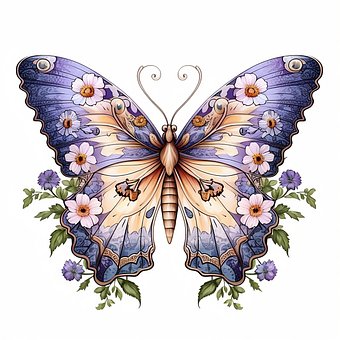 Sommerfugl, Blomster, Natur