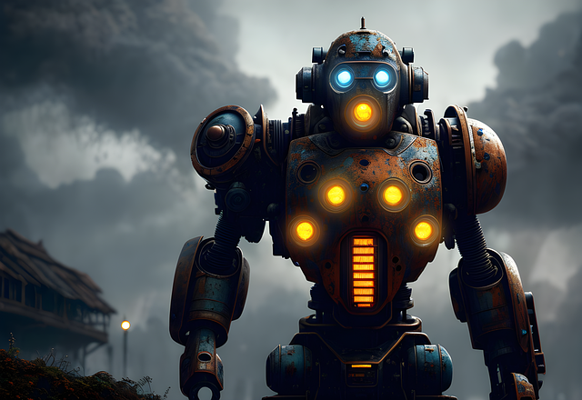 Free ai generated robot futuristic illustration