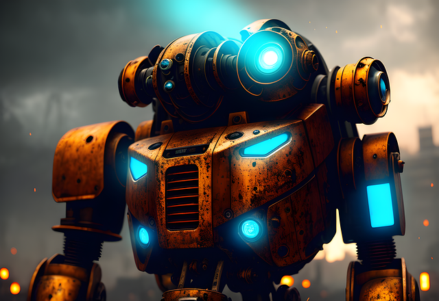 Free ai generated robot futuristic illustration