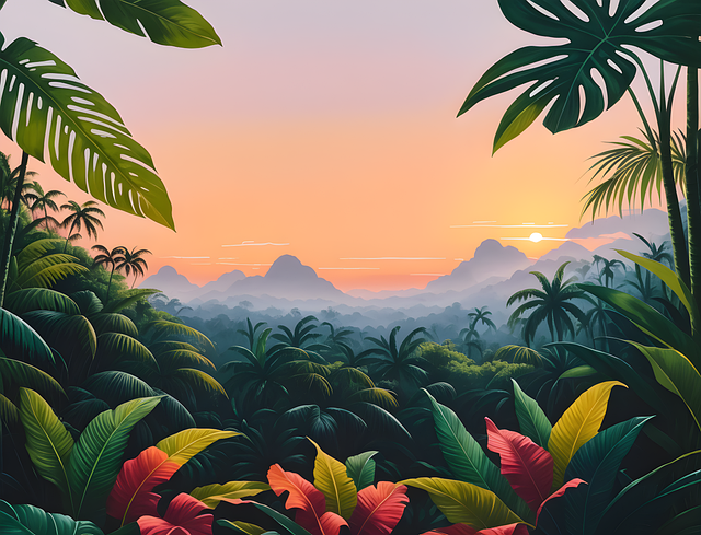 Free ai generated plants leaves illustration