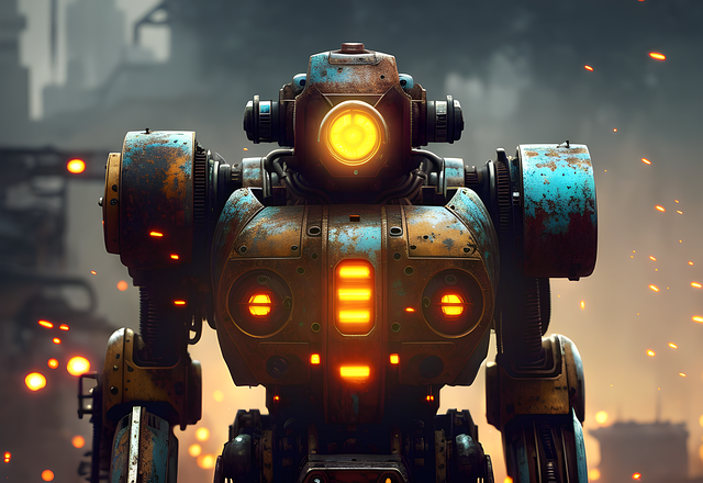Free ai generated robot futuristic illustration