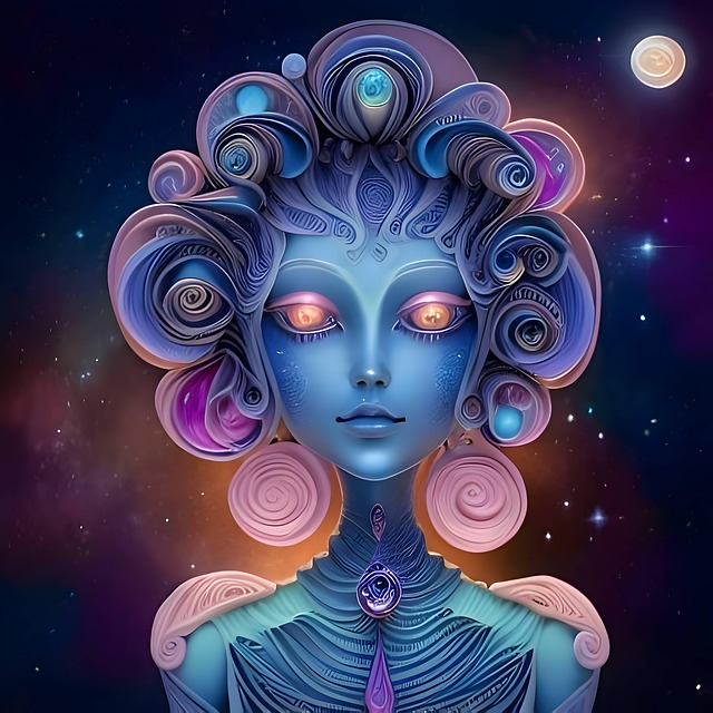 Mysteriös, Fantasie, Frau, Weht, Augen