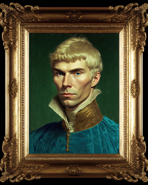 Free ai generated man historical painting illustration