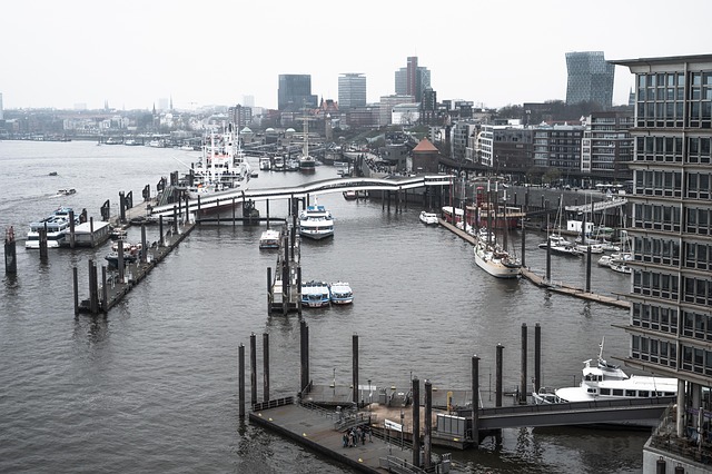 Hamburg, Germania, Oraș, Panoramă, Apă