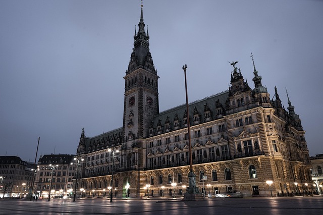 Hamburg, Germania, Oraș, Noapte