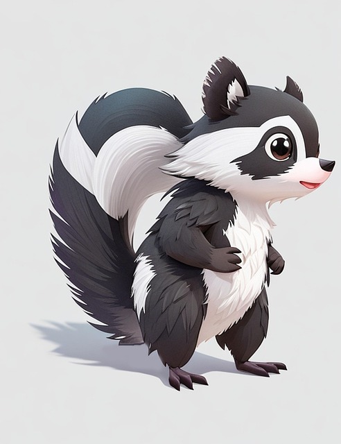 Ai Generiert, Skunk, Tier, Karikatur