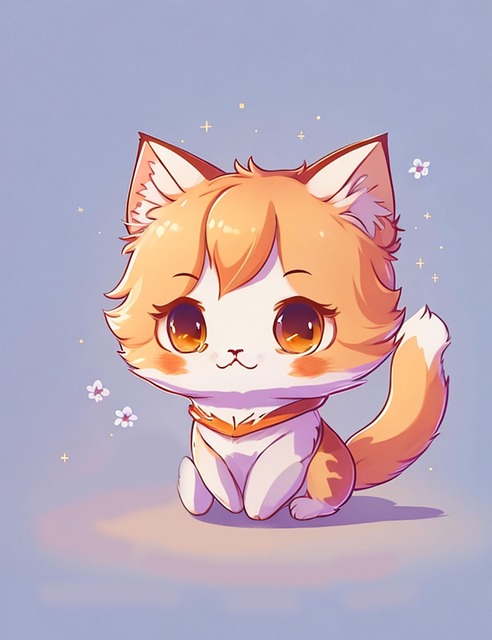Ai Generiert, Katze, Tier, Anime
