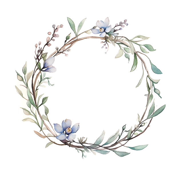 Free ai generated wreath flowers illustration