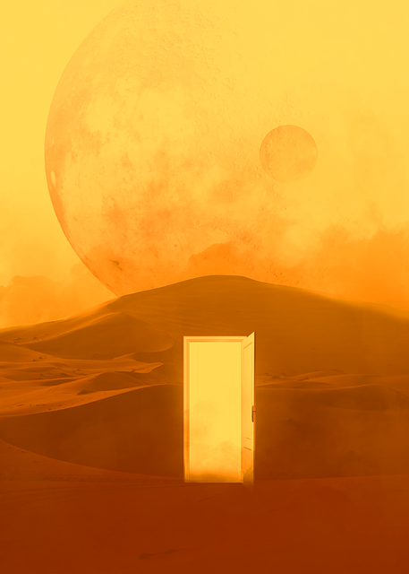 Free desert sand door illustration