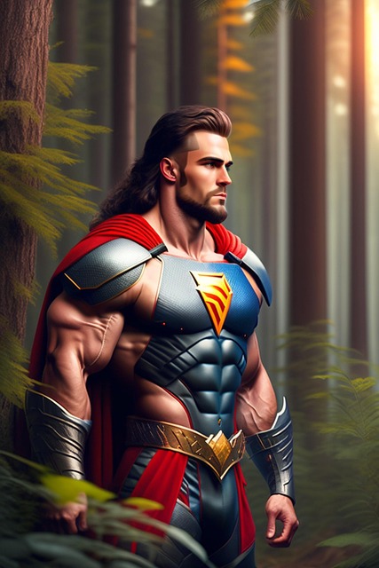 Free forest trees warrior illustration