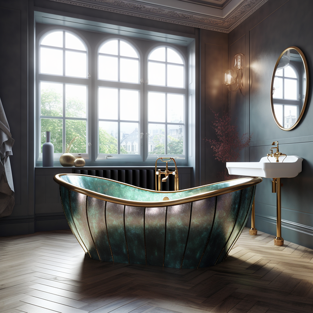 Art Deco, Stilvoll, Bad, Badezimmer