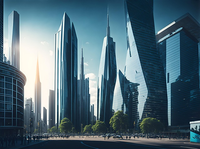 Download free HD stock image of Ai Generated Buildings Free ai generated buildings skyscrapers illustration
