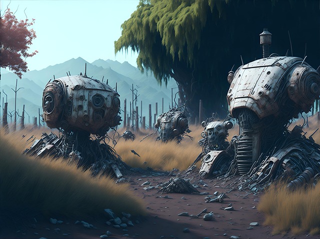 Free ai generated abandoned destruction illustration