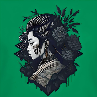 Geisha, Japan, Gesicht, Frau, Porträt