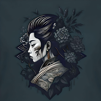 Geisha, Japan, Gesicht, Frau, Porträt