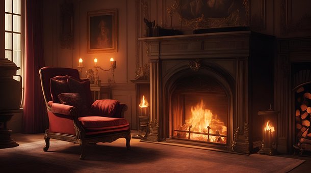 Free Fireplace Seat illustration and picture