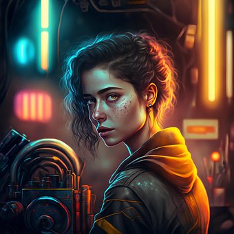 Ai Generado, Mujer, Dama, Electrónica