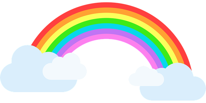 Free Rainbow Clouds vector and picture