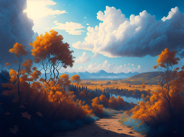 Herbst, Landschaft, Natur, Himmel