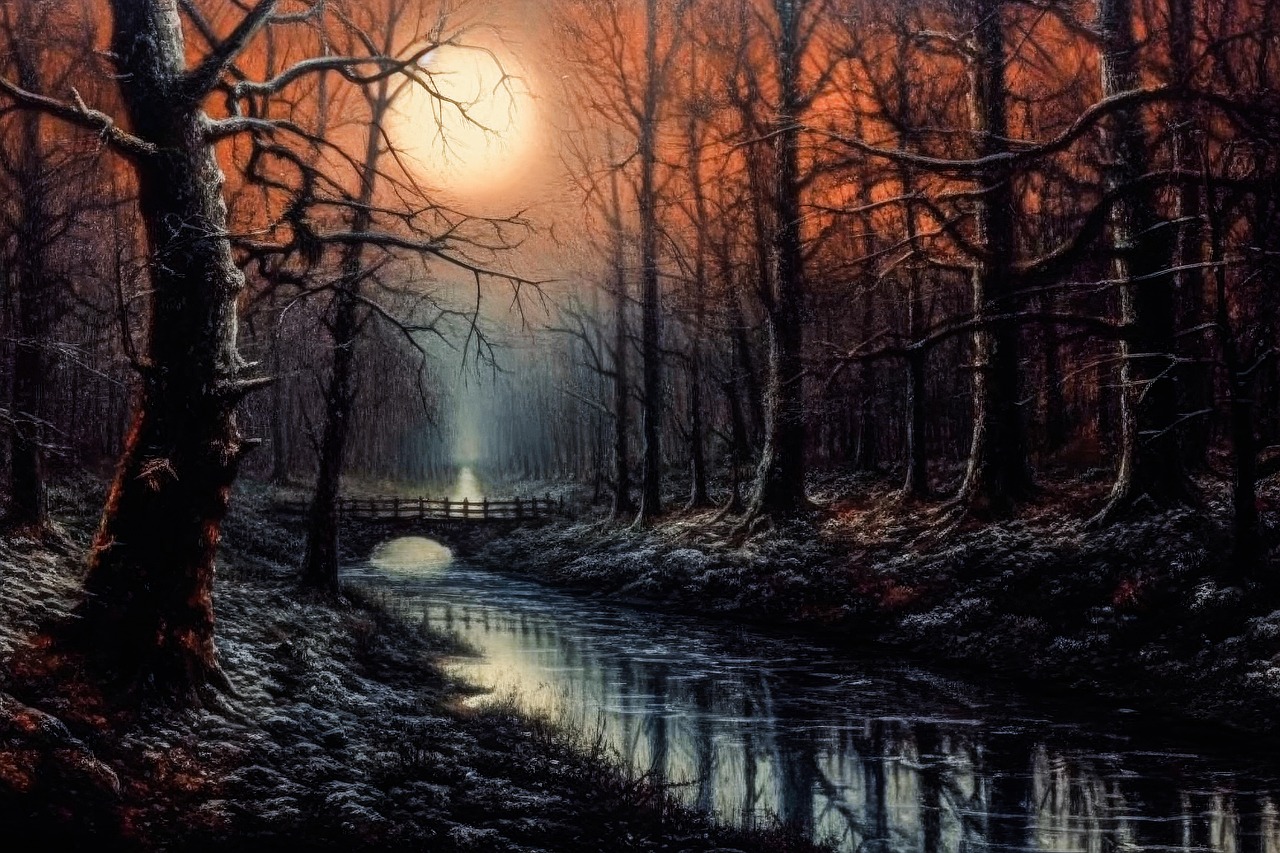 Tableau Toile Décoratif - Forêt Brumeuse - 120 X 80 Cm - Cadre 2 Cm - Impression UV - Décoration Murale Salon