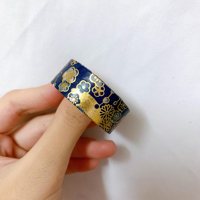 Ruban Washi Simply Gilded - Halloween Fantômes Bleu Doré 10 Mm - Neuf