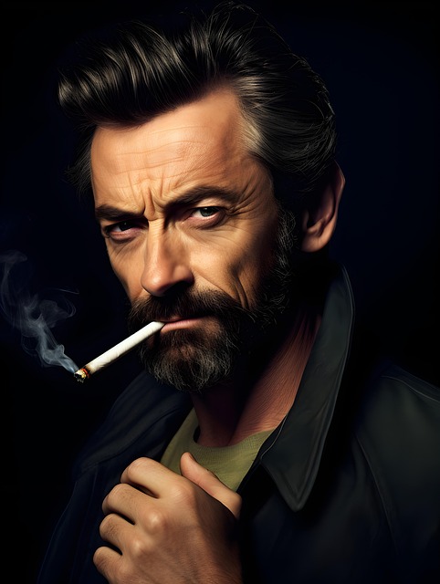 Free handsome man old illustration