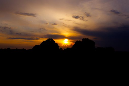 Pôr Do Sol, Sol, Nuvens, Paraíso