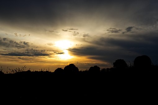 Pôr Do Sol, Paraíso, Verão, Natureza