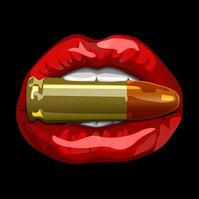 Free fatal kiss red lipstick red mouth illustration
