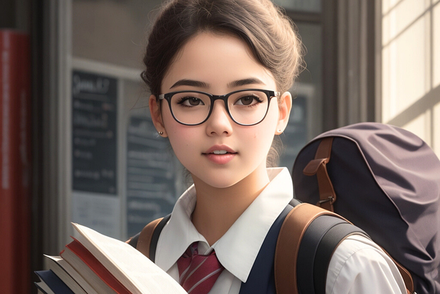 Download free HD stock image of Ai Generated Girl Free ai generated girl student illustration