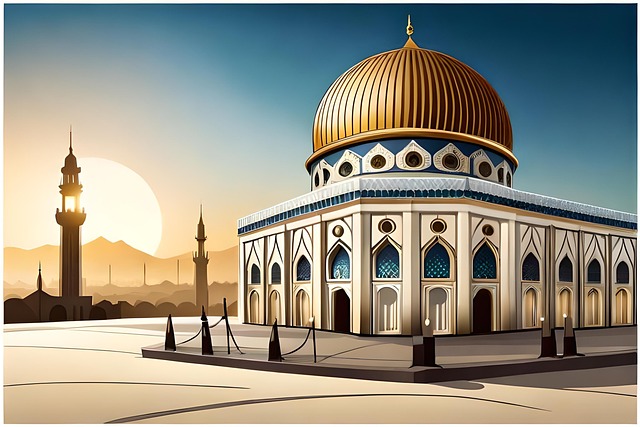 Free ai generated mosque dome illustration