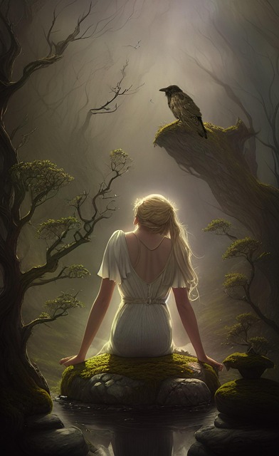 Free fantasy forest fairy illustration