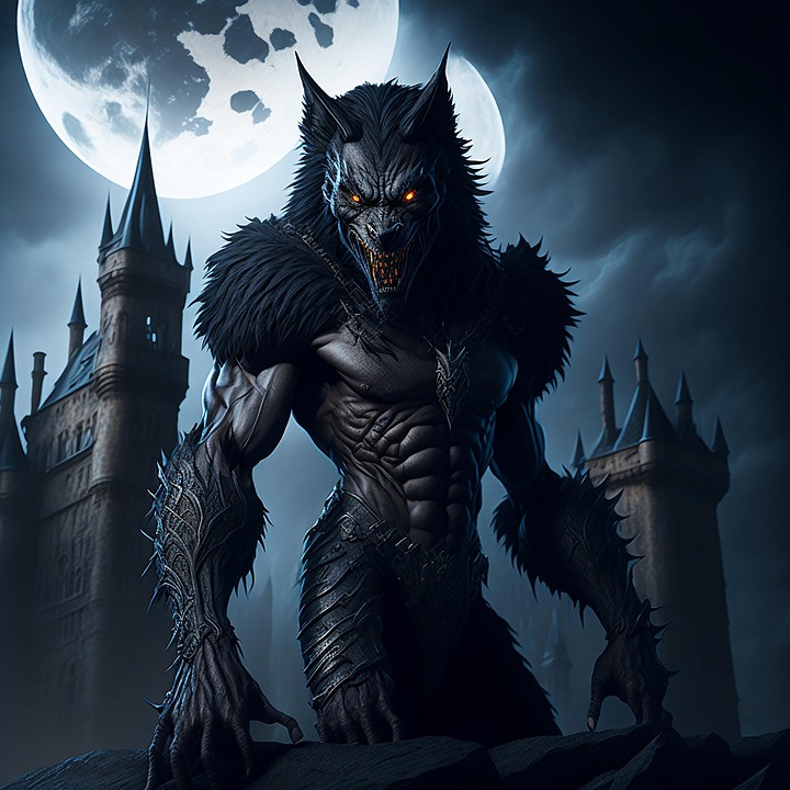 Download Ai Generated, Wolf, Werewolf. Royalty-Free Stock Illustration