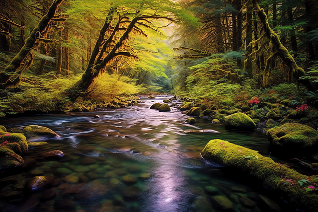 Ai Generado, Río, Arroyo, Bosque