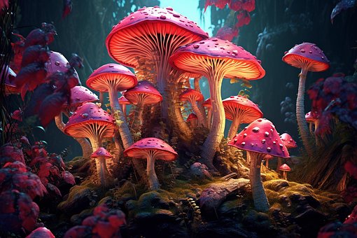Free Background Mushrooms illustration and picture