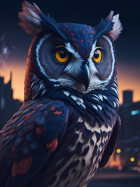 Free Ai Generated Owl illustration and picture
