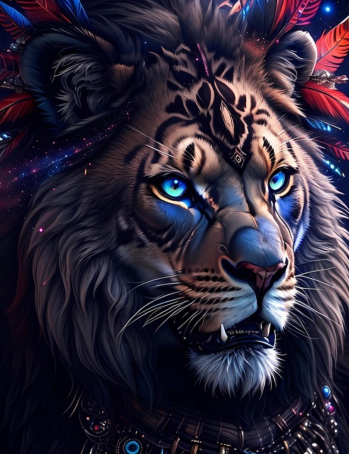 Free Ai Generated Lion illustration and picture